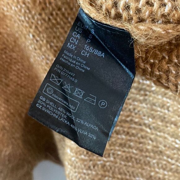 H&M Womens Pullover Wool Alpaca Blend Long Sleeve Sweater Brown Size Medium - Picture 9 of 9
